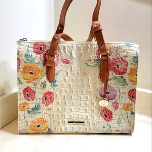 Brahmin Anywhere Tote - Multi Papaver Floral print